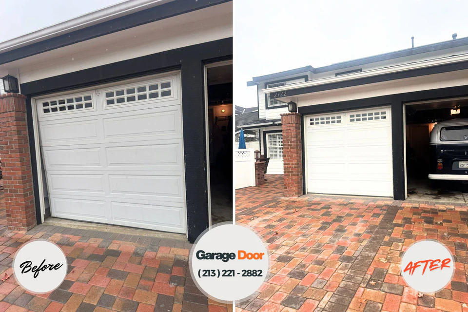 Before and after: garage door repair Chadron, NE